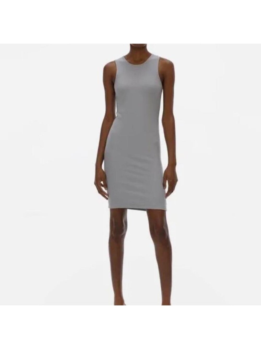 Helmut Lang Masc Gala Tank Dress Minimalist Grey Bodycon Women’s Size Large